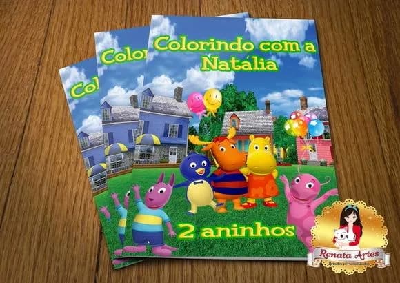 Revista de Colorir com Giz Backyardigans