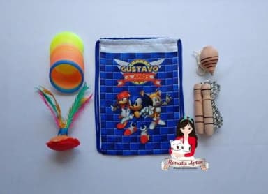 Mochila Boa Infância Tema Sonic