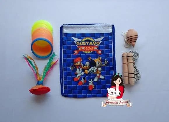 Mochila Boa Infância Tema Sonic