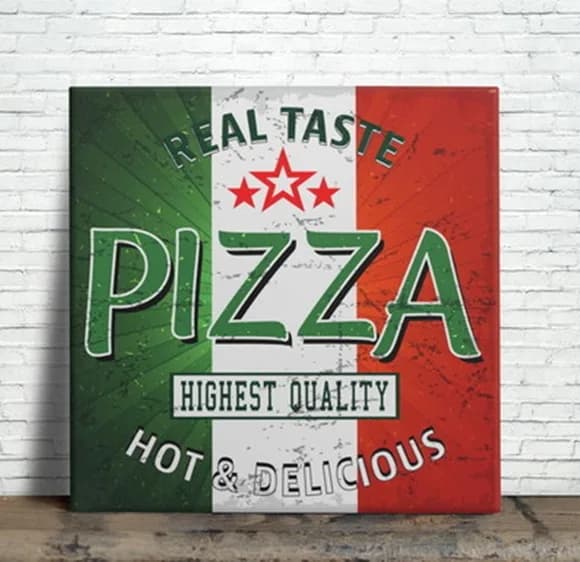 Azulejo Decorativo Pizza Italiana com Suporte