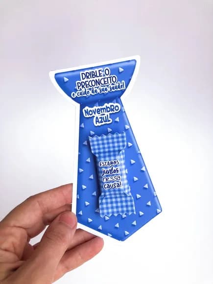 Card com Bala Novembro Azul