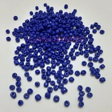 Miçanga Acrílica Azul Roy 6mm Pacote 60 Gramas