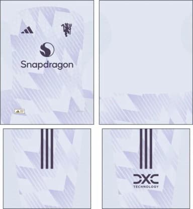 Arte Vetor Camisa Manchester United Visita 2025-2026