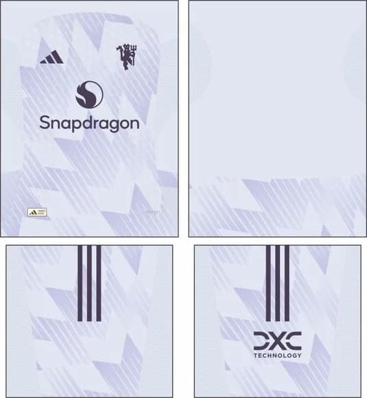 Arte Vetor Camisa Manchester United Visita 2025-2026