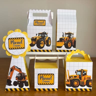 PEGUE E MONTE - Kit Festa TRATOR - Decoração de Festa | Lembrancinhas | Aniversário | Personalizados