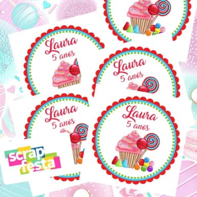 Adesivo Personalizado Quadrado 10x10 Confeitaria