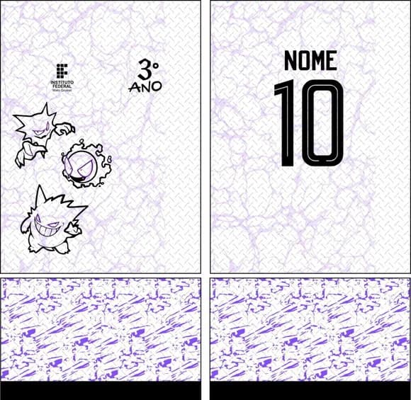 Arte Vetor Camisa Interclasse 2024 Gengar Mod-86