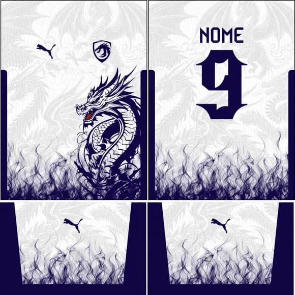 Arte Vetor Camisa Interclasse Dragão 277