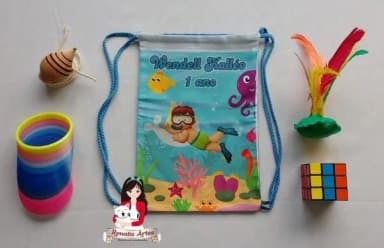 Mochila Brinquedos Retrô Tema Fundo do Mar