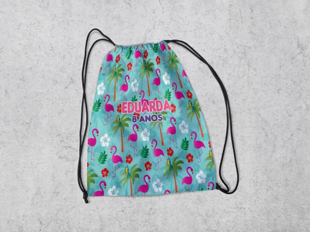 Mochilinha Personalizada Flamingos