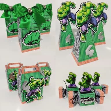Kit 60 Lembrancinhas Hulk