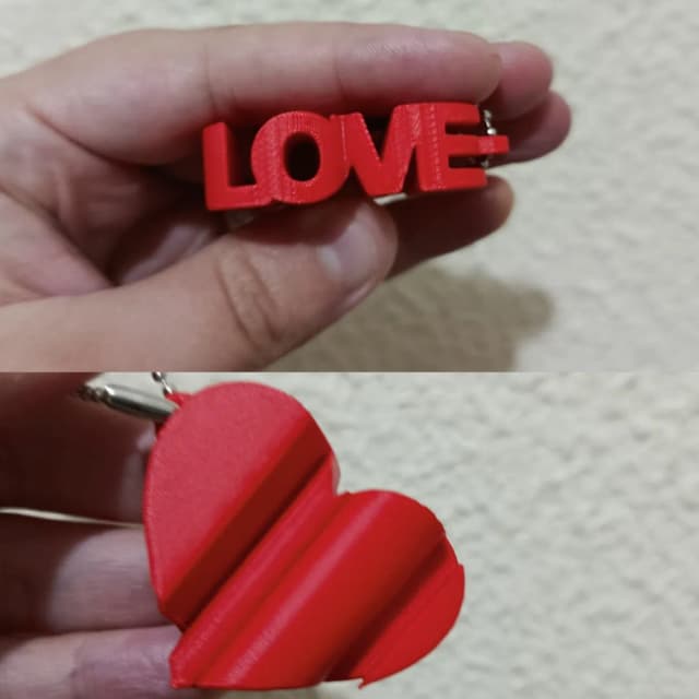 Chaveiro Love em Formato de Coração