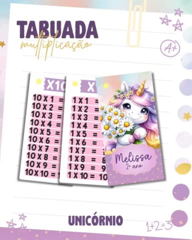 Chaveiro Tabuada Personalizada