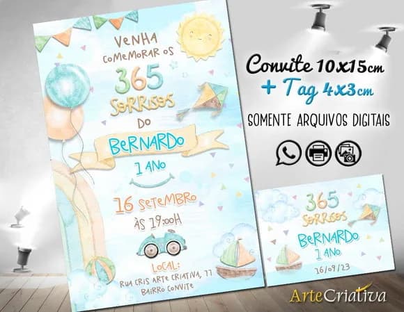 Convite Digital C/tag 365 Sorrisos 2