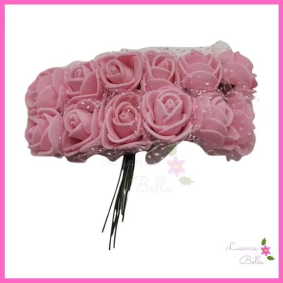 Buque de Flor Rosa Claro em EVA - Pct c/ 2 Buques