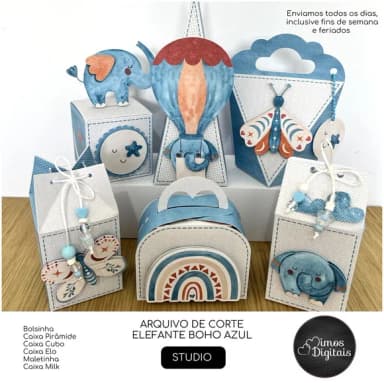 Kit 30 Lembrancinhas Elefante Boho