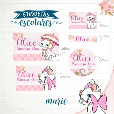 60 Etiquetas Escolares Personalizadas Prova D'agua