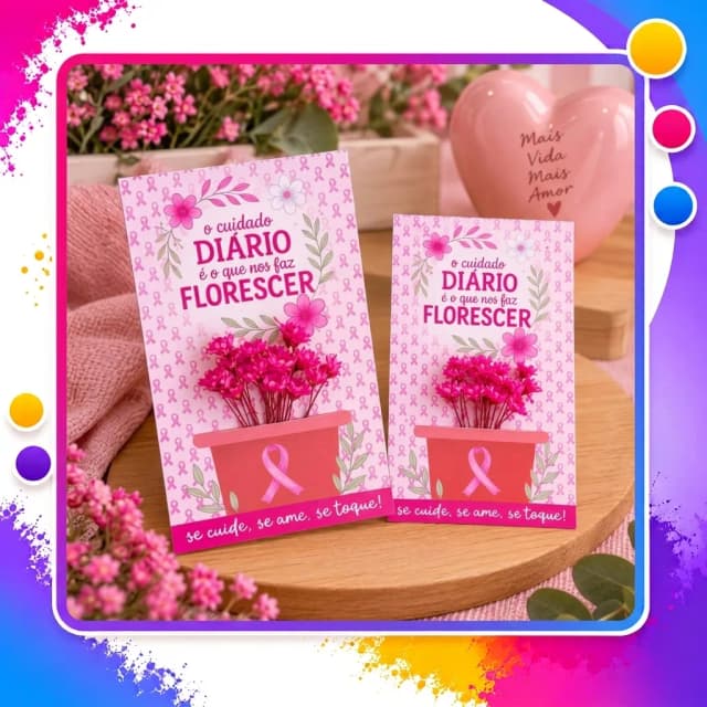Kit Outubro Rosa Personalizado – Lembrancinha de Conscientização e Prevenção