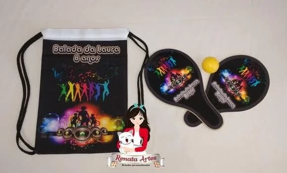 Mochila Ping Pong Personalizada Tema Balada Neon