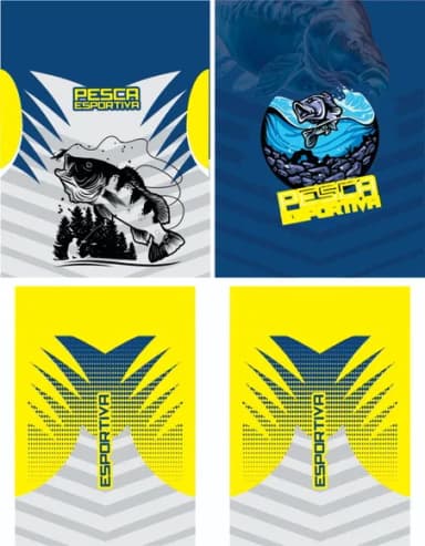 Arte Estampa Camisa Pesca-mod-0222