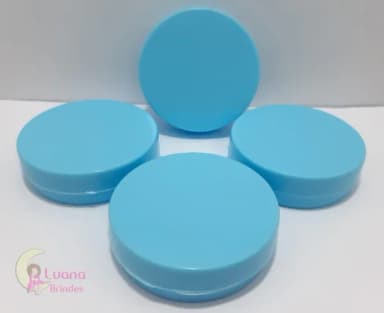 Latinha Azul de Plástico 5,5cm Pacote com 12 Unidades