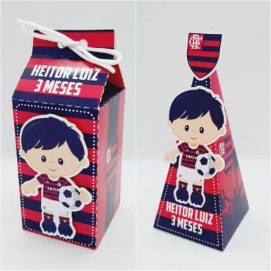 PEGUE E MONTE - Kit Festa Personalizado FLAMENG0 CUTE - Decoração de Festa - Caixinhas Personalizadas