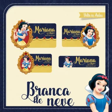60 Etiquetas Branca de Neve