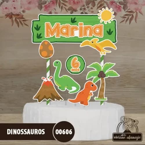 Topo de Bolo Dinossauros - 00606