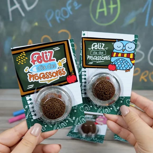 Card Professores com Blister para Doce - Não Acompanha Doce