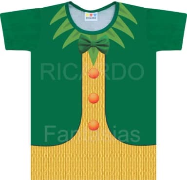 Camiseta Fantasia Boneco de Milho Cientista Sabichão