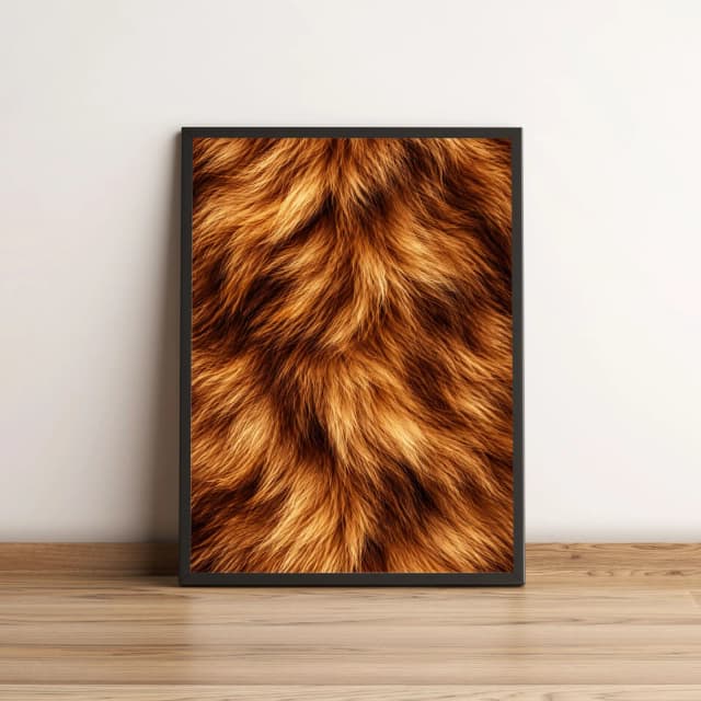 Quadro Decorativo Textura de Pelagem Animal Marrom 425