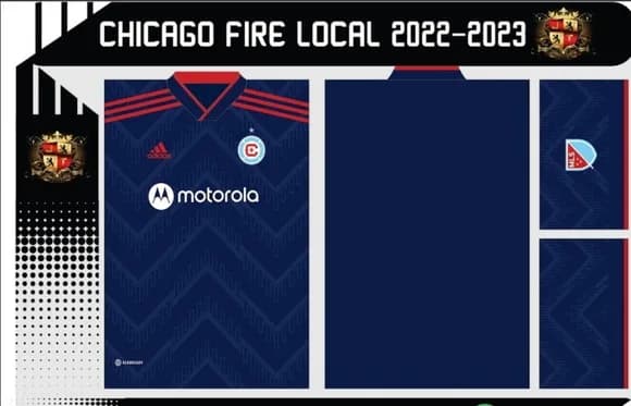 Vetor Da Camisa Chicago Fire Local 2022-2023