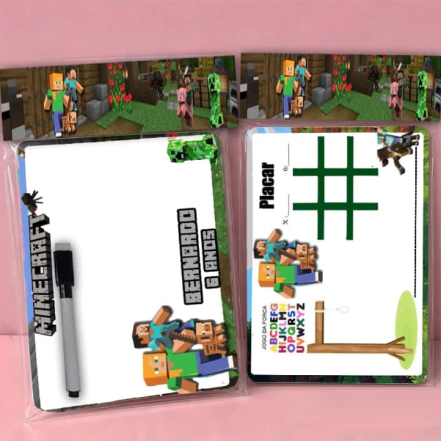 Lousa Magica Personalizada lembrancinhas do Minecraft