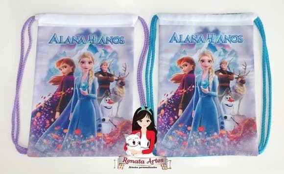 Mochila de Tecido Personalizada Frozen 2020