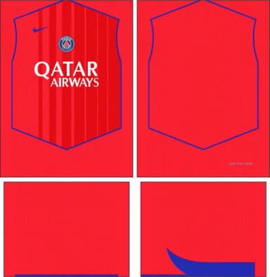 Arte Vetor Camisa Psg Terceira 2025-2026