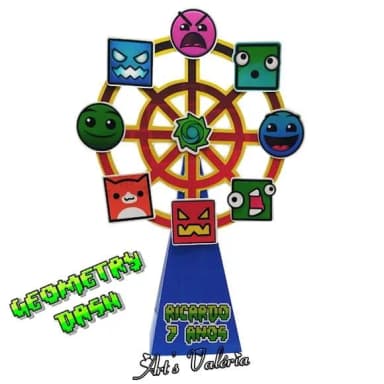 Roda Gigante Piramide Geometry Dash - 25cm