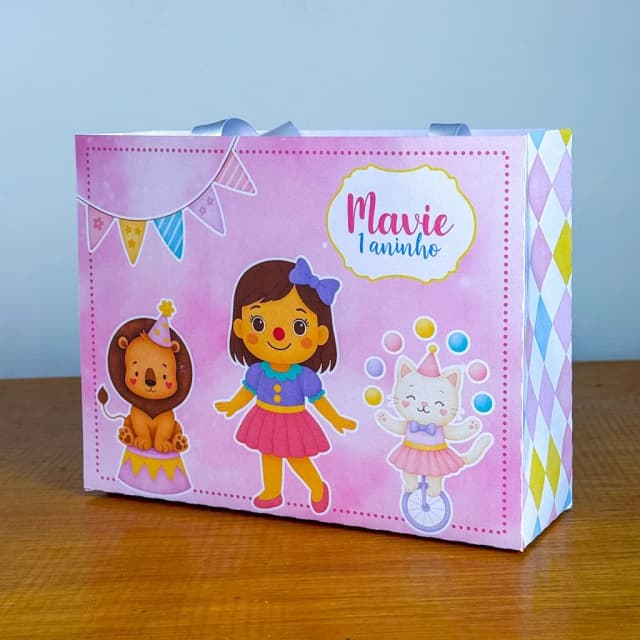 PEGUE E MONTE - Sacolinhas Personalizadas CIRCO ENCANTADO - Decoração de Festa | Lembrancinhas | Aniversário | Personalizados