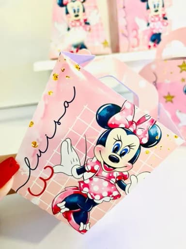 Kit 60 Lembrancinhas Minnie Rosa