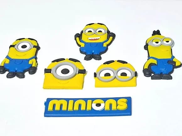 Aplique Minions Emborrachados Pacote com 6 Unidades