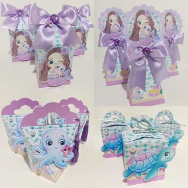 Kit Lembrancinhas Sereia Aquarela