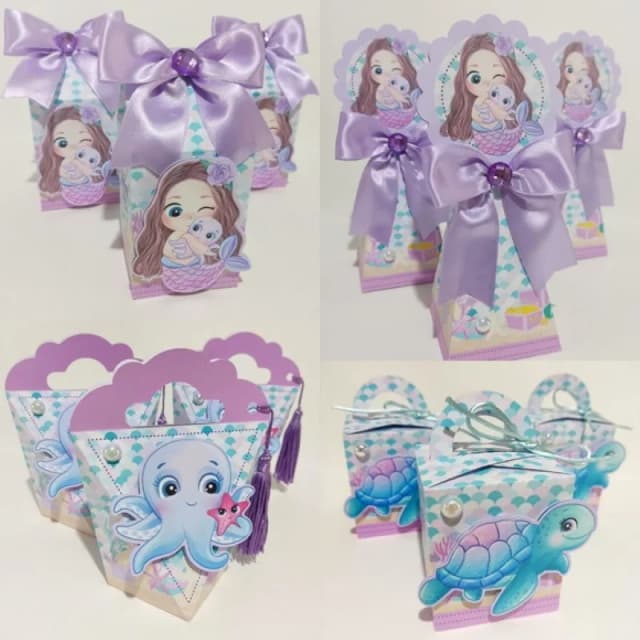 Kit Lembrancinhas Sereia Aquarela