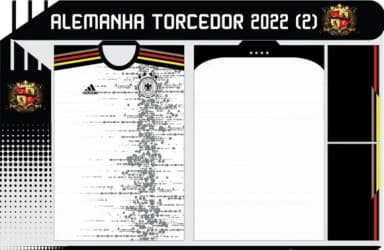 Vetor Da Camisa Alemanha Torcedor 2022 (2