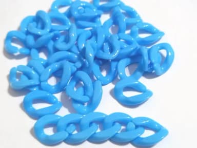 Elo para Corrente de Plástico Azul (19mm) - 100 Unid
