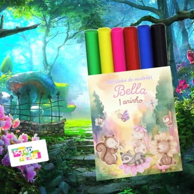 Massinha de Modelar Personalizado Festa Floresta Encantada