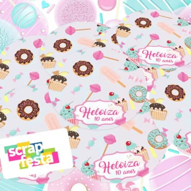 Adesivo 5 cm Redondo Personalizado Confeitaria