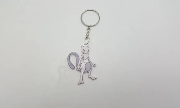 Chaveiro Pokémon Mewtwo em Acrílico Uv