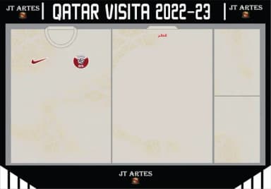 Vetor da Camisa do Qatar Visita 2022-2023