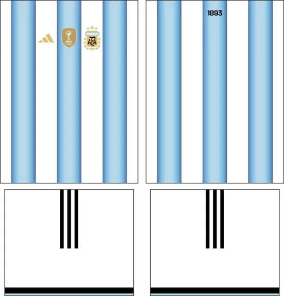 Arte Vetor Camisa Argentina Local 2026