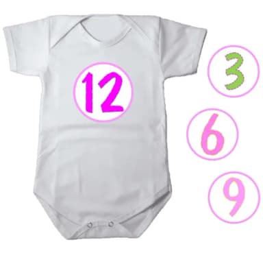 Adesivo Mêsversário Numeros Coloridos