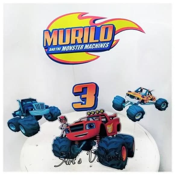 Topo de Bolo Blaze And The Monster Machines